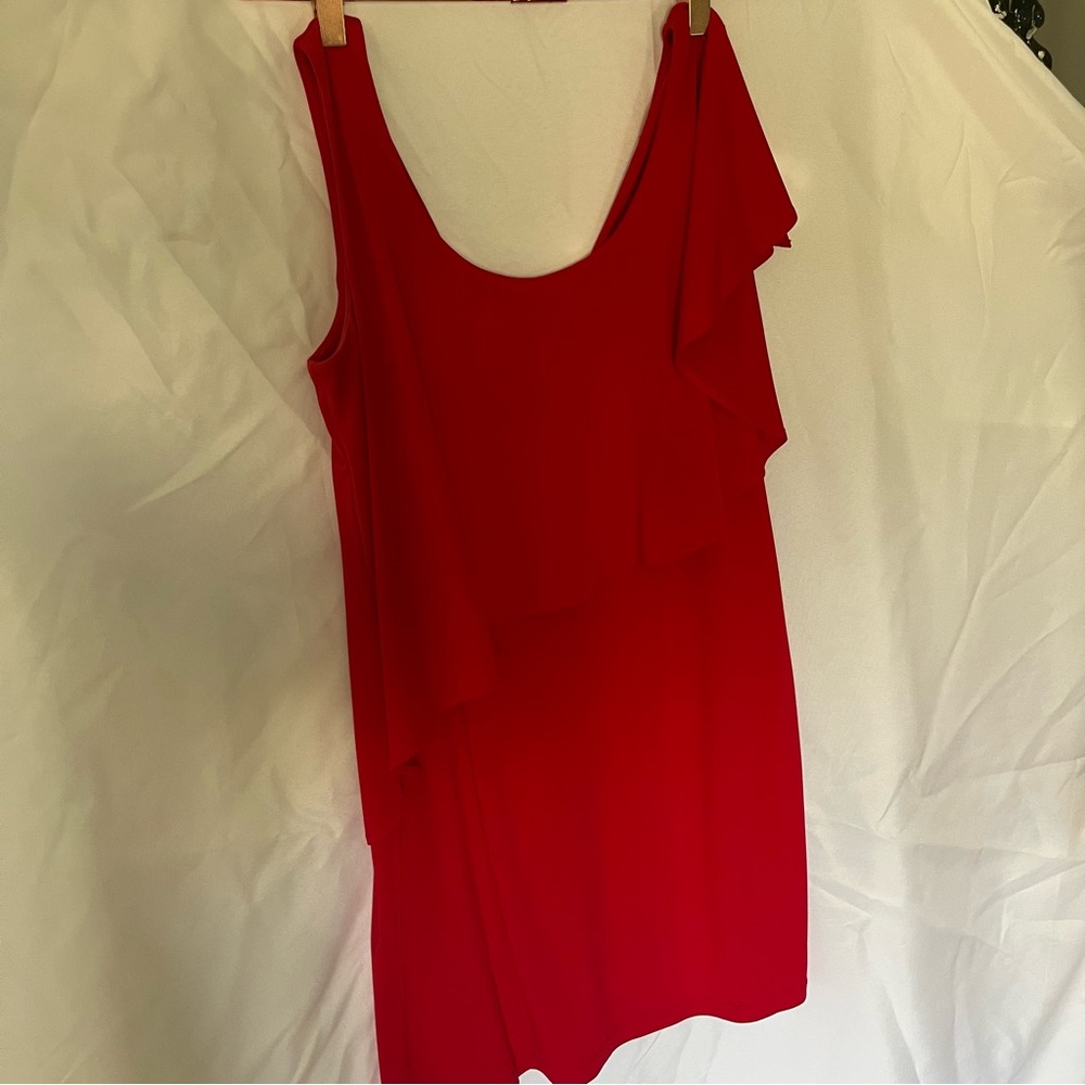 Calvin Klein red cocktail dress